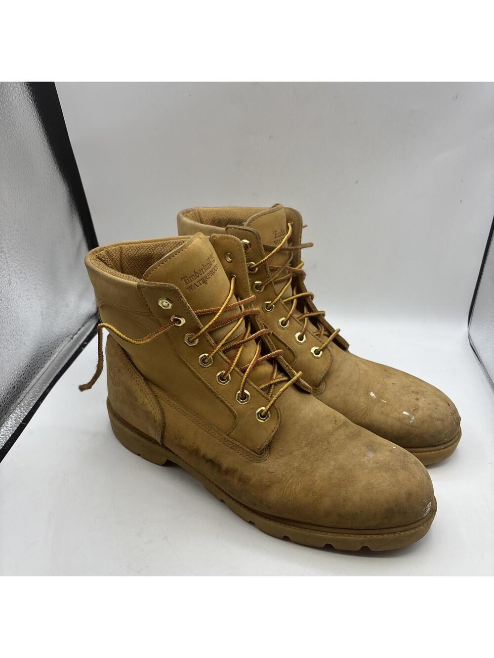 Timberland Men’s 6-inch Basic Wheat Nubuck Waterproof Work Boots 19079 Sz 12 M